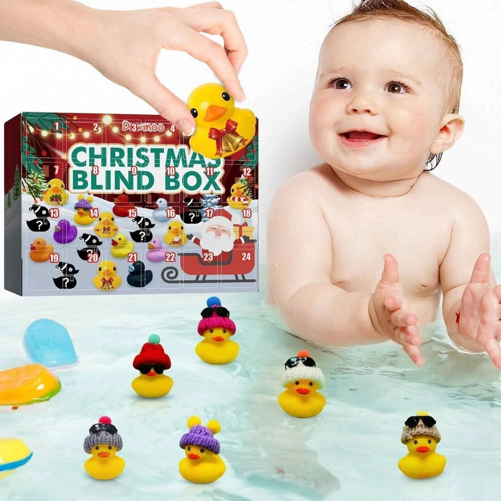 QUACKVENT – 2025 Christmas Rubber Duck Advent Calendar with 24 Festive Bath Ducks