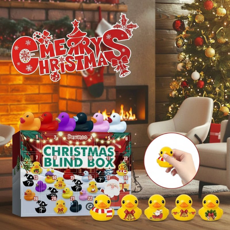 QUACKVENT – 2025 Christmas Rubber Duck Advent Calendar with 24 Festive Bath Ducks