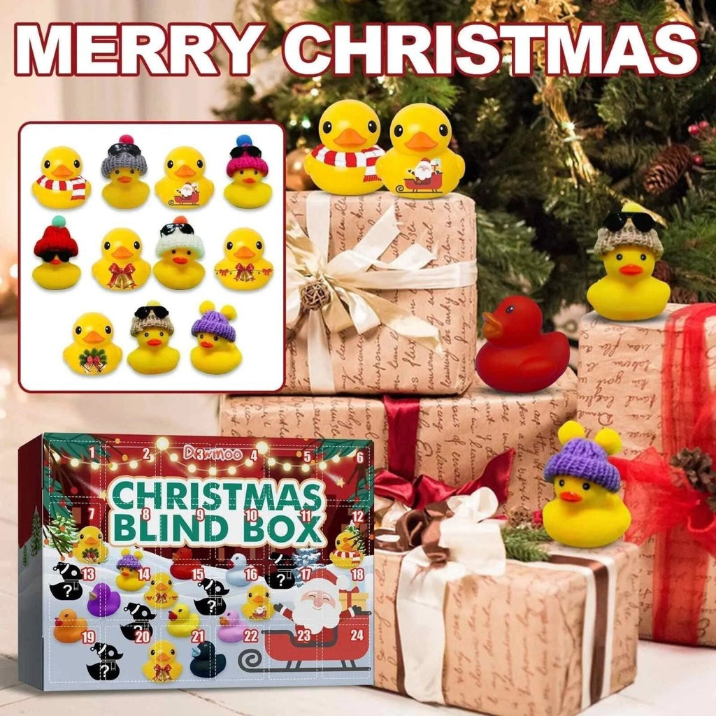 QUACKVENT – 2025 Christmas Rubber Duck Advent Calendar with 24 Festive Bath Ducks