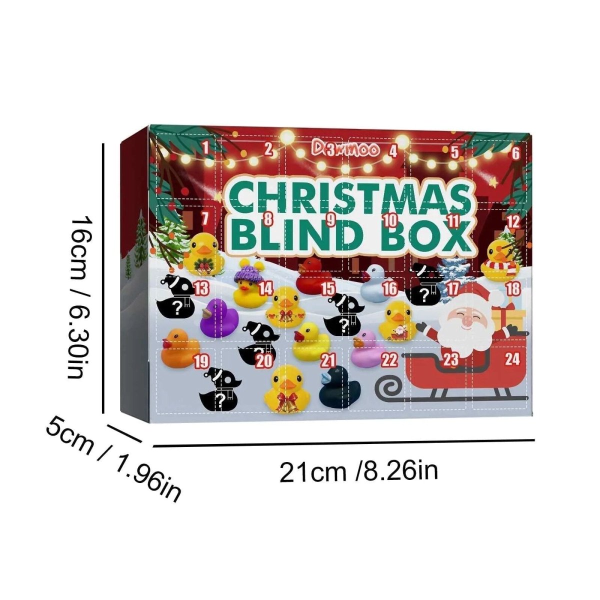 QUACKVENT – 2025 Christmas Rubber Duck Advent Calendar with 24 Festive Bath Ducks