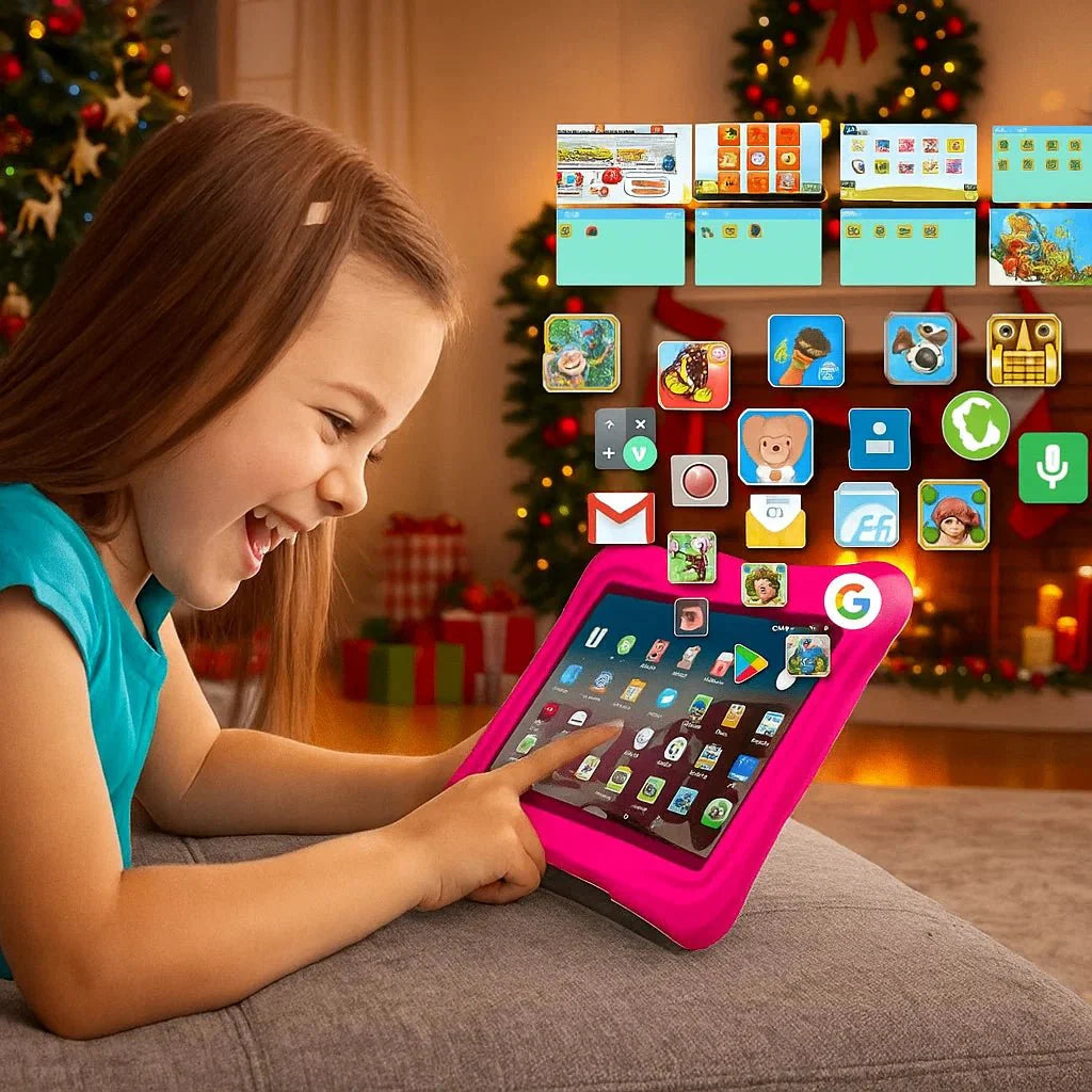 KIDTRIQ – 7-Inch Educational Kids Tablet with Dual Cameras & 32GB Storage