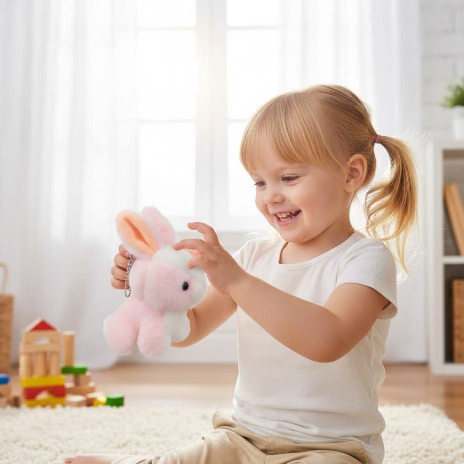 SLEEPYBUN – 14cm Soft Plush Bunny with Long Ears for Kids & Babies