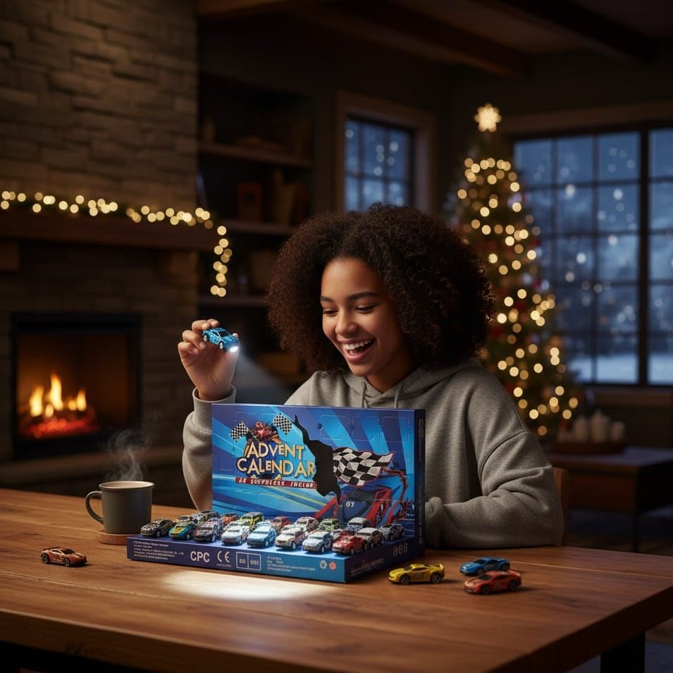 RACERVENT – 24-Day Christmas Advent Calendar with Alloy Racing Car Toys